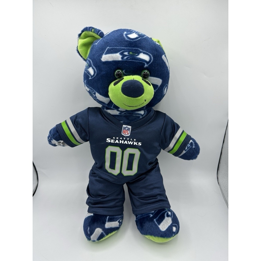 Build-A-Bear Seattle Seahawks NFL Plush Teddy Bear 16" Jersey Pants BAB